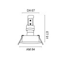 GU10/230V/50W Einbauleuchte Einbaustrahler Chrom