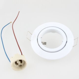 GU10/230V/50W Einbauleuchte Einbaustrahler 68mm schwenkbar weiß