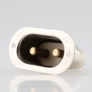Metall Geräte-Einbaustecker 2P+E Steckerstifte 6 mm 10A
