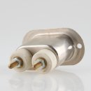 Metall Geräte-Einbaustecker 2P+E Steckerstifte 6 mm 10A