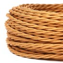 Textilkabel Stoffkabel englisch gold 2-adrig 2x0,75...
