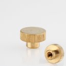 Lampen Rändelknopf M4 Innengewinde 15x10 mm Messing roh