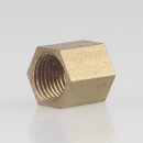M10x1 Lampen Abschlussknopf Zierknopf 12x12mm 6-Kant Messing roh