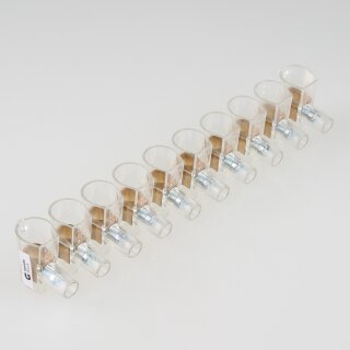 Lüsterklemme 10mm² transparent 10-polig einseitig geschlossen max. 57A/500V von FORBOX