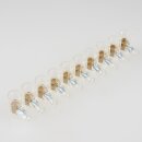 Lüsterklemme 6mm² transparent 10-polig einseitig geschlossen max. 41A/500V von FORBOX