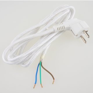Bügeleisen-Anschlussleitung Kabel 2m mit Schutzkontakt-Stecker