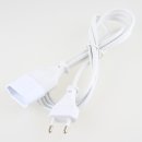 2m Euro Verlängerung Euro Stecker auf Euro Kupplung weiß 2.5A/250V von goobay