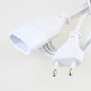 2m Euro Verlängerung Euro Stecker auf Euro Kupplung weiß 2.5A/250V von goobay