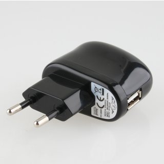 Ladegerät Adapter 230V USB 1A schwarz von goobay