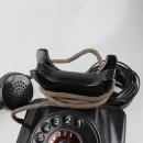 70/80er Jahre Vintage Telefon Wählscheibentelefon Haus-Telefon schwarz