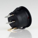 Wippschalter rot beleuchtet 1-polig EIN/AUS  rund Einbaumaß 19mm 250V/6A