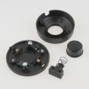 2A/230V Fuß-Tretschalter Schalter 2-polig rund schwarz 66x30mm