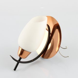 Wandleuchte Wandlampe mit E14 Fassung und Glasschirm 22x15cm bronzefarben
