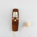 Holz Wandleuchte Wandlampe Vintage mit E27 Fassung Zugschalter und Stecker 22x7cm