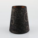 E14 Lampenschirm für Pendelleuchten Stehleuchten Hängeleuchten schwarz aus Stoff mit Blumen-Muster 18x16cm