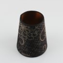 E14 Lampenschirm für Pendelleuchten Stehleuchten Hängeleuchten schwarz aus Stoff mit Blumen-Muster 18x16cm