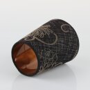 E14 Lampenschirm für Tischleuchten schwarz aus Stoff mit Blumen-Muster 18x16cm