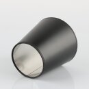 E14 Lampenschirm für Tischleuchten aus Kunstleder schwarz 15x10x10cm