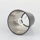 E14 Lampenschirm für Tischleuchten aus Kunstleder schwarz 15x10x10cm