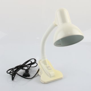 E27 60W Schreibtischlampe Klemmleuchte Lampe zum Klemmen weiß/gelb von BRILUM