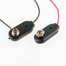 Batterieclip für 9-V Block einzeln Plastikgehäuse