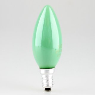 E14 25W/230V Leuchtmittel Glühlampe Glühbirne Kerzenform bunt grün von EGB