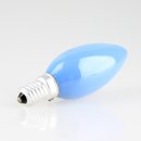 E14 25W/230V Leuchtmittel Glühlampe Glühbirne Kerzenform bunt blau von EGB