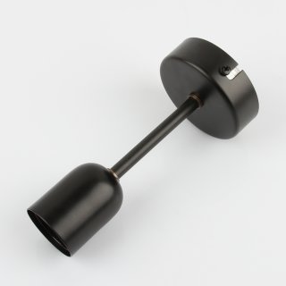 Decken Pendelrohr-Lampe Deckenlampe Deckenleuchte 20cm schwarz matt mit E27 Fassung