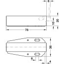 Häfele Schnappverschluss Schnäpper Touch-Latch mit Feder zum Schrauben glanzvernickelt