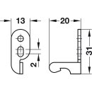 Häfele Schnappverschluss Schnäpper Touch-Latch mit Feder zum Schrauben glanzvernickelt