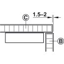 Häfele Schnappverschluss Schnäpper Touch-Latch mit Feder zum Schrauben glanzvernickelt