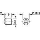 Häfele Magnetverschluss Schnäpper zum Einleimen für 9mm Bohrung Haftkraft 1.8kg braun