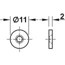 Häfele Magnetverschluss Schnäpper zum Einleimen für 9mm Bohrung Haftkraft 1.8kg weiß