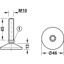 Häfele M10 Verstellschraube Regulierschraube Stellschraube Stellfuß Möbelfuß mit Kugelgelenk 45mm