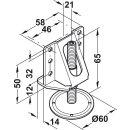 Häfele M12 Sockelhöhenversteller Regulierfuß Stellschraube Stellfuß Möbelfuß 65mm mit Auflagewinkel zum Schrauben