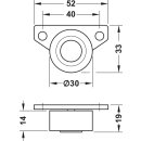 Häfele Bettkastenrolle Möbelrolle seitlich zum Schrauben 30mm weiß