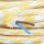 Textilkabel Hahnenkamm Muster Gelb-Weiß 2-adrig 2x0,75 Schlauchleitung textilummantelt