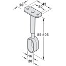 Häfele Mittel-Deckenträger Halterung 30x15mm für Schrankrohre Schrankstangen Kleiderstangen