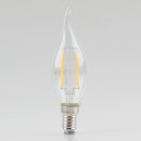 E14 LED Windstosslampe Gl&uuml;hbirne Kerzenform 2,5W=25W warmwei&szlig; klar