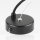 Lampen Baldachin 80x25mm Metall schwarz mit Stahlseil und Zugentlaster