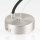 Lampen-Baldachin 80x25mm Metall Edelstahloptik mit Stahlseil und Zugentlastung