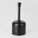 Lampen-Baldachin 62x63mm mit Pendelrohr und Zugentlaster Metall schwarz