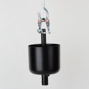 Lampen-Baldachin 62x63mm mit Pendelrohr und Zugentlaster Metall schwarz