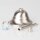 Lampen-Baldachin 90x61mm mit Pendelrohr und Zugentlaster Metall Edelstahl-Optik
