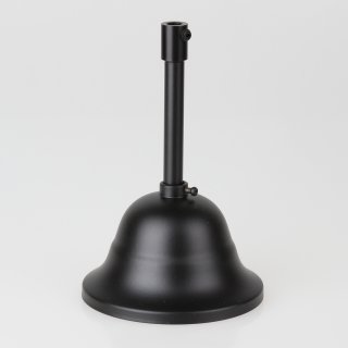 Lampen-Baldachin 90x61mm mit Pendelrohr und Zugentlaster Metall schwarz