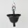 Lampen-Baldachin 90x61mm mit Pendelrohr und Zugentlaster Metall schwarz