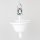 Lampen-Baldachin 90x61mm mit Pendelrohr und Zugentlaster Metall weiß
