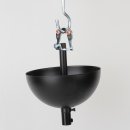Lampen-Baldachin 50x100mm mit Pendelrohr und Zugentlaster Metall schwarz