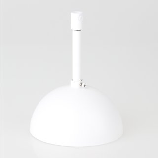 Lampen-Baldachin 50x100mm mit Pendelrohr und Zugentlaster Metall weiß