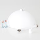 Lampen-Baldachin 120x62mm mit Pendelrohr und Zugentlaster Metall weiß